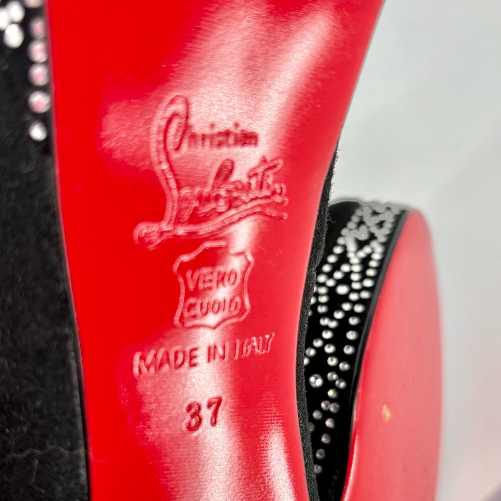 Christian Louboutin Eugenie Crystal Rhinestone Heels - Picture 12 of 15